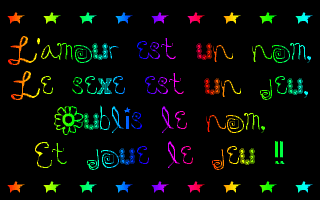 L'amour...